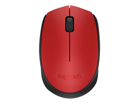 LOGITECH M171 Mouse wireless 2.4 GHz USB wireless receiver black red
