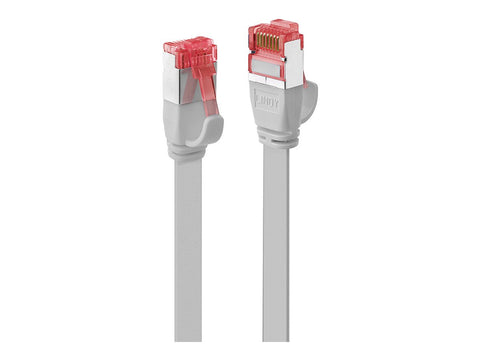 LINDY Cat.6 U/FTP Flat Ribbon Patch Cable Grey 0.3m