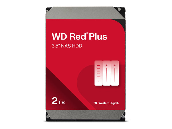 WD Red Plus 2To SATA 6Gb/s 3.5p tpm5400 128Mo cache Internal HDD Bulk