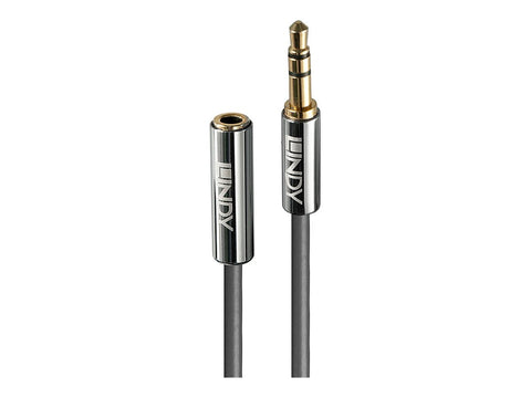 LINDY Cromo Line Audio Cable Stereo 3.5mm-3.5mm M-F 5m anthrazit extension