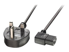 LINDY 1m UK 3 Pin to Right Angled IEC C13