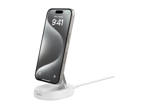 BELKIN PRO Convertible Qi2 15w Magnetic Charging Stand w/o PSU White