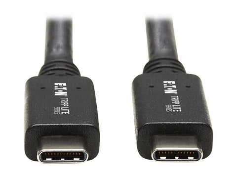 EATON TRIPPLITE USB-C Cable M/M - USB 3.1 Gen 2 10 Gbps 5A Rating Thunderbolt 3 Compatible 20-in. 50.8cm