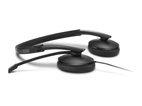 LENOVO - Combiné VoIP - sur-oreille - filaire - USB-C - noir - ThinkRed