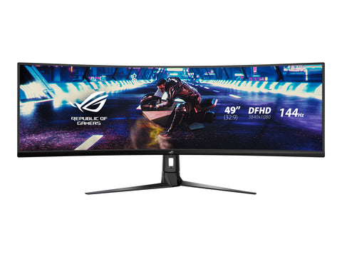 ASUS Display XG49VQ 49p Gaming Curved DFHD 144Hz 3840x1080 Freesync 2 HDR 4ms 21:9 USB HDMI DP Speaker