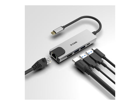 D-LINK USB-C 5-en-1 HDMI charging