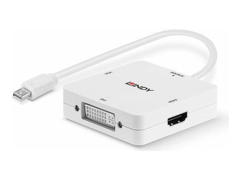 LINDY Adaptateur Mini DP 1.2 vers HDMI 4K30 DVI VGA