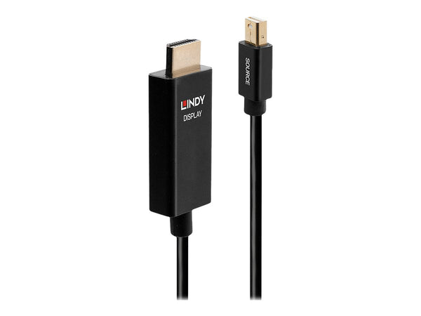 LINDY 0.5m Mini DP to HDMI Adapter Cable with HDR