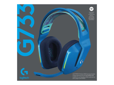 LOGITECH G G733 LIGHTSPEED Wireless RGB Gaming Headset Headset full size 2.4 GHz wireless blue