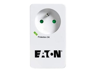 EATON Multiprises parafoudre 10A Protection Box 1 prise FR avec protection de ligne Tel/Internet Port USB