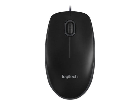 LOGITECH B100 Mouse right and left-handed optical 3 buttons wired USB black