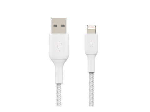 BELKIN BOOST CHARGE USB-A to Lightning Cable Braided 2M White