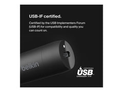 BELKIN 30W USB PD Car Charger With PPS W/PVC C-LTG 1m Black