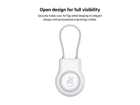 BELKIN Secure Holder with Wire Cable for AirTag White