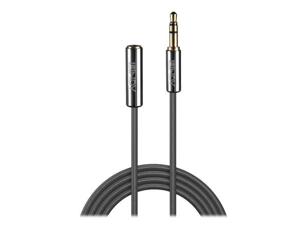 LINDY Cromo Line Audio Cable Stereo 3.5mm-3.5mm M-F 5m anthrazit extension