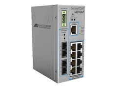 ALLIED Industrial managed switch with 8 10BASE-T/100BASE-TX ports plus x 100BASE-FX Optical Ports