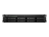 SYNOLOGY RS1221RP+ 8-Bay NAS-Rackmount AMD Ryzen V1500B quad-core 2.2GHz 4Go DDR4 up to 32Go RJ-45 4x1GbE 2xUSB 3.2 1xeSATA