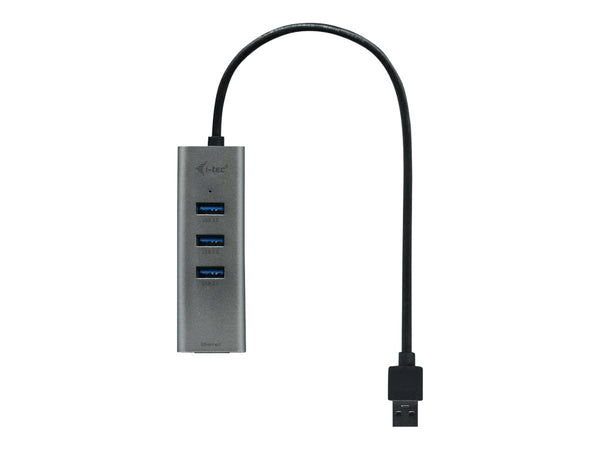I-TEC USB 3.0 Metal 3-Port HUB with Gigabit Ethernet Adapter 1xUSB 3.0 to RJ-45 3xUSB 3.0 Port LED