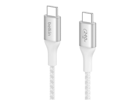 BELKIN Boost Charge 240w USB-C to USB-C Cable 1M White