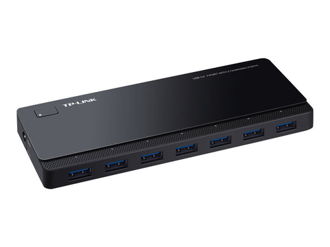 TP-LINK 7 ports USB 3.0 Hub with 2 power charge ports 2.4A Max Desktop a 12V/4A power adapter included