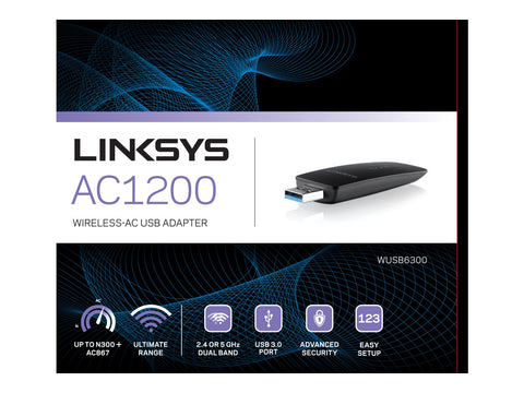 LINKSYS WUSB6300 Cle USB WiFi AC1200 double bande
