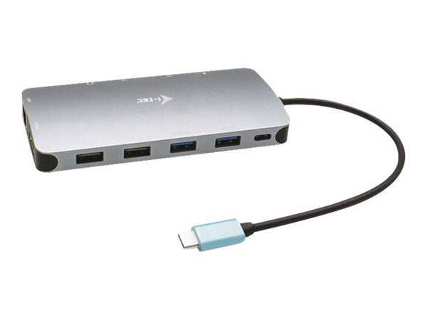 I-TEC USB-C Metal Nano Dock 2xDP 1xHDMI 1xGLAN 1xAudio/Mic 2xUSB 3.1 2xUSB 2.0 1xUSB-C Data 1xUSB-C, sans alimentation fournie