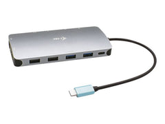 I-TEC USB-C Metal Nano Dock 2xDP 1xHDMI 1xGLAN 1xAudio/Mic 2xUSB 3.1 2xUSB 2.0 1xUSB-C Data 1xUSB-C, sans alimentation fournie
