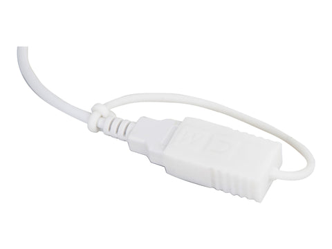 URBAN FACTORY Clavier en ABS et silicone Blanc Connexion filaire USB Touches plates et silencieuses Traitement antimicrobien Nano