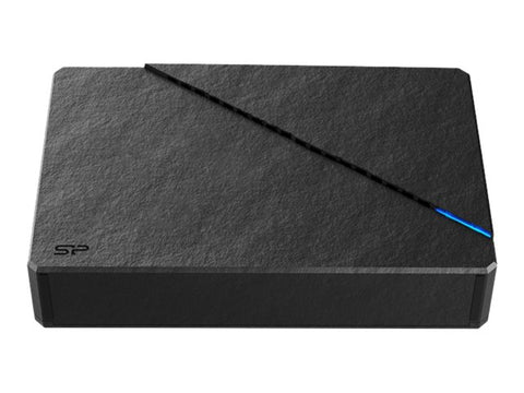 SILICON POWER External HDD Stream S07 6To 3.5p USB 3.2 adaptor EU Led light Black