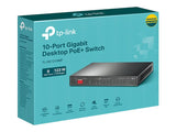 TP-LINK TL-SG1210MP PoE+ Desktop Switch 8x 10/100/1000Mbps + 1x Gbit Combo SFP + 2x Gbit Non-PoE RJ45 123W budget Isolation Priority