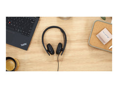 LENOVO - Gen 2 - Micro-casque - sur-oreille - filaire - USB-C - noir - Certifié pour Microsoft Teams