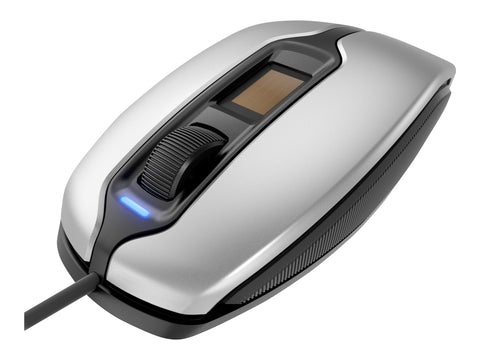 CHERRY MC 4900 Souris avec lecteur d empreinte digitale intégrée USB noire/argent