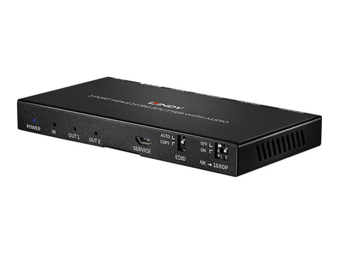 LINDY 2 Port HDMI 2.0 18G Splitter with Audio