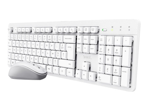 TRUST Pack clavier & souris sans fil ODY II silencieux - blanc (FR)