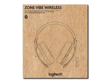 LOGITECH Zone Vibe Wireless Headset full size Bluetooth wireless USB-C via Bluetooth adapter graphite Certified for Microsoft Teams