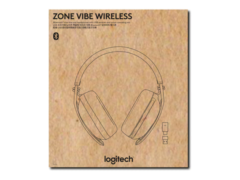 LOGITECH Zone Vibe Wireless Headset full size Bluetooth wireless USB-C via Bluetooth adapter graphite Certified for Microsoft Teams