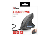 TRUST Souris filaire ergonomique VERTO - Noire