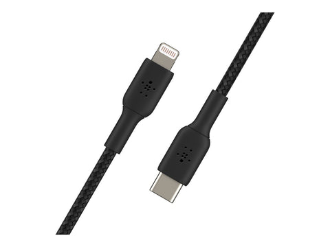 BELKIN BOOST CHARGE USB-C to Lightning Cable Braided 2M Black