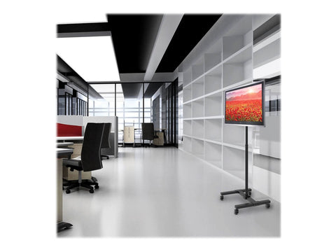 EATON TRIPPLITE Mobile TV Stand - Height Adjustable 13inch to 42inch TVs and Monitors Locking Casters Black