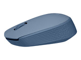 LOGITECH M171 Mouse right and left-handed optical 3 buttons wireless 2.4 GHz USB wireless receiver blue/grey