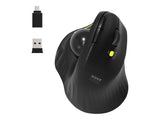 PORT DESIGNS Mouse Ergonomic Rechargable Bluetooth Track Black