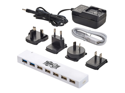 EATON TRIPPLITE 7-Port USB 3.0/USB 2.0 Combo Hub USB Charging 2 USB 3.0 & 5 USB 2.0 Ports