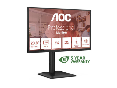 AOC 24E4U 23.8p FHD IPS 120Hz 4ms 300cd/m2 D-Sub HDMI DP HUB USB PIVOT