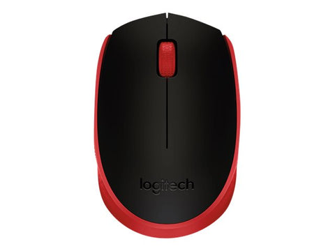 LOGITECH M171 Mouse wireless 2.4 GHz USB wireless receiver black red