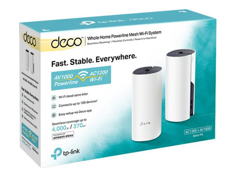 TP-LINK AC1200 Whole-Home Hybrid Mesh Wi-Fi System with Powerline Qualcomm CPU 867Mbps at 5GHz+300Mbps at 2.4GHz AV1000 Powerline