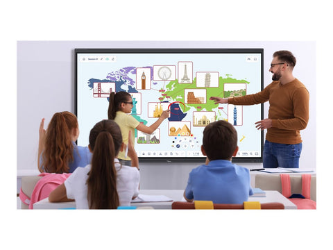 OPTOMA 5863RK 86p 400cd/m2 UHD Interactive 4K Multi-Touch-Display Android 13 Integrated Google Play Store