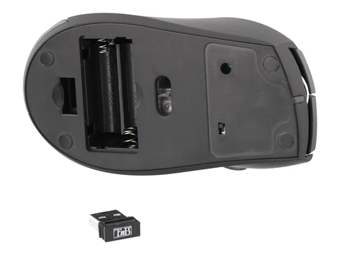 TNB Office Wireless Mouse Black Ultra Comfortable Curved Shape Allowing To Perfectly Fit The Shape Of The Hand Pleasant Grip