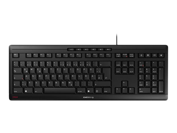 CHERRY STREAM KEYBOARD Clavier 105+10 touches USB noir (DE)