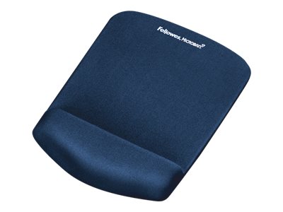 FELLOWES Tapis de souris - Repose poignet PlushTouch™ - Bleu - Antibactérien