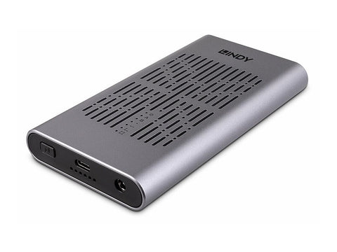 LINDY USB 3.2 Dual M.2 NVMe SSD Enclosure with Clone